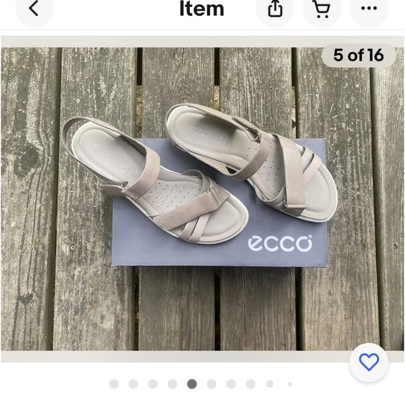 NEW IN BOX - ECCO Women's Felicia Ankle Strap Sandal Wedge (9-9.5) - Picture 6 of 16